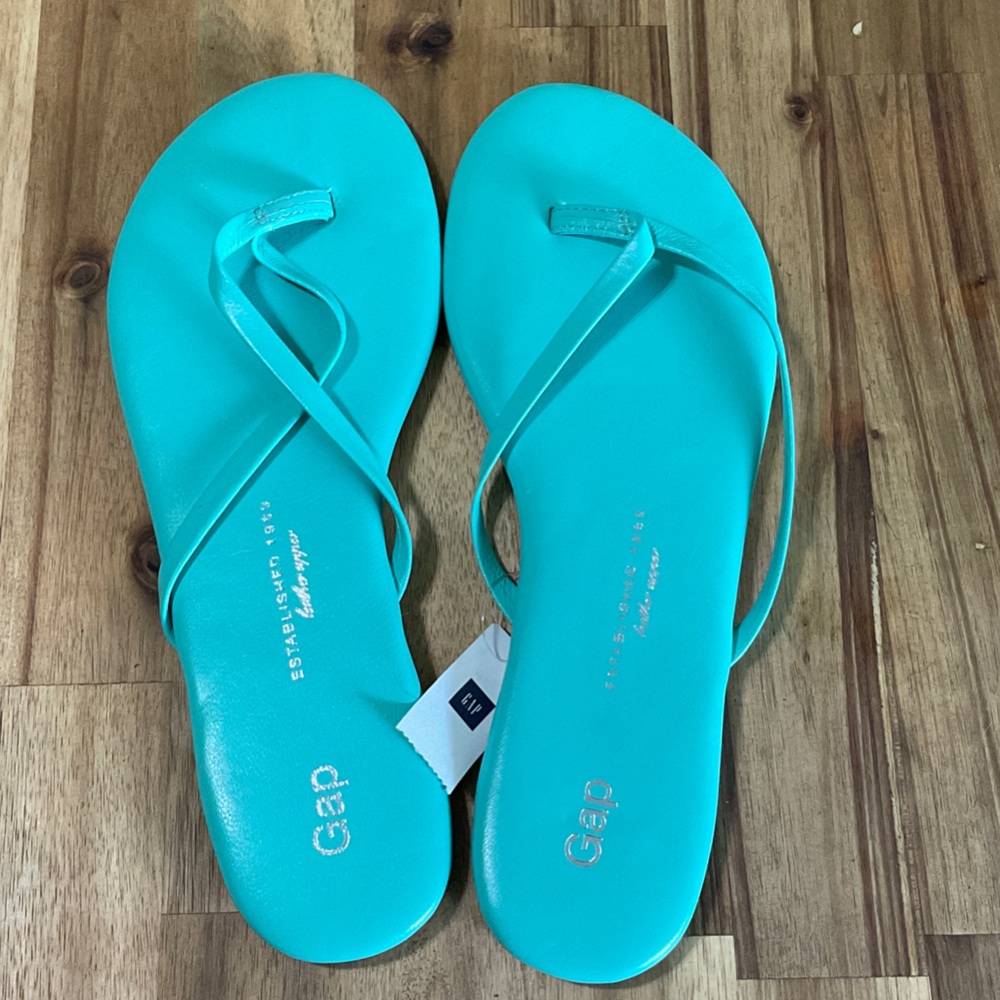 GAP Women's Bright Teal Slim-Strap Flip Flop Sandals